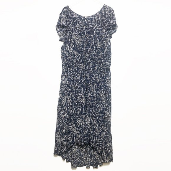 Lucky Brand | Felice Blue Floral Print Midi Dress - Picture 2 of 12